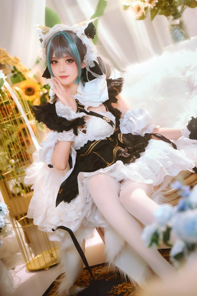 白丝系COS 萌白福利cosplay