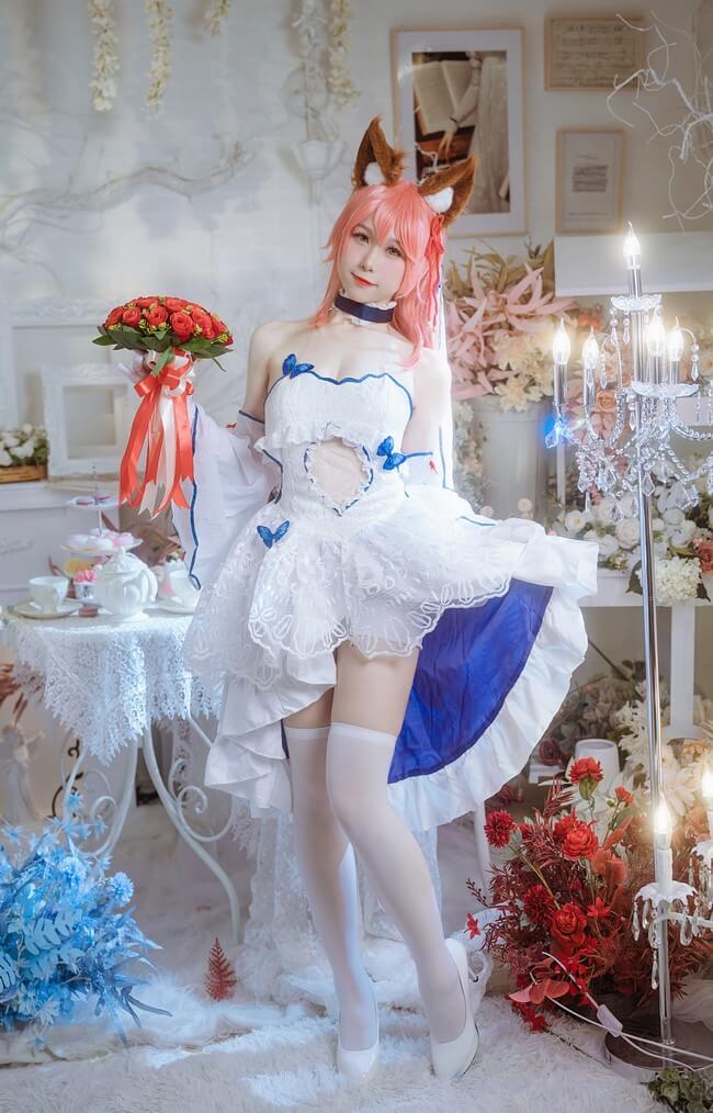 白丝系COS 萌白福利cosplay