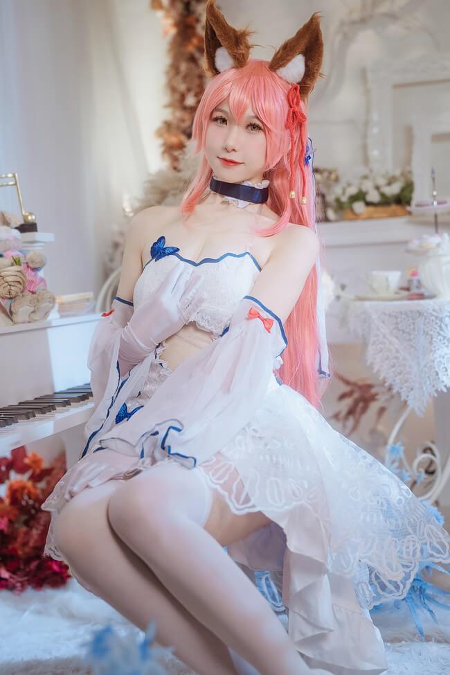 白丝系COS 萌白福利cosplay