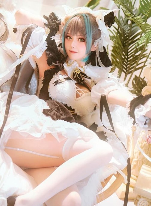 白丝系COS 萌白福利cosplay