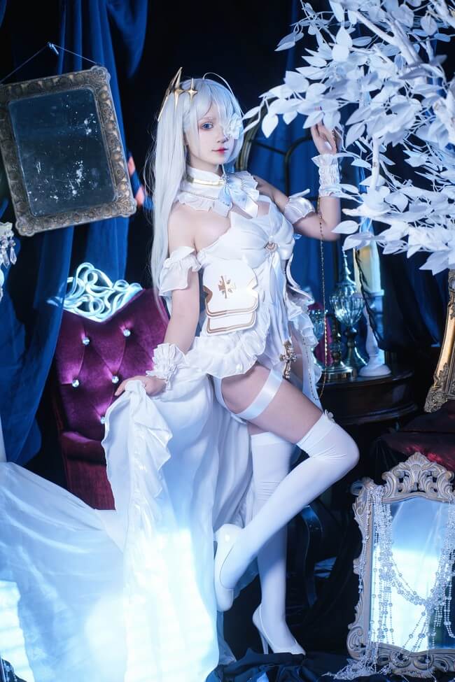 碧蓝航线埃姆登cosplay白丝正片