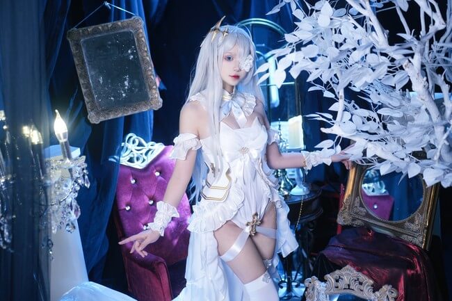 碧蓝航线埃姆登cosplay白丝正片