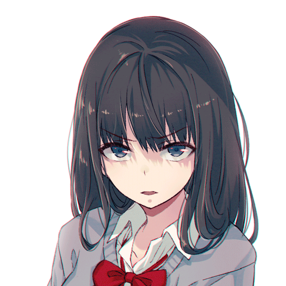 动漫女生一脸嫌弃生气头像