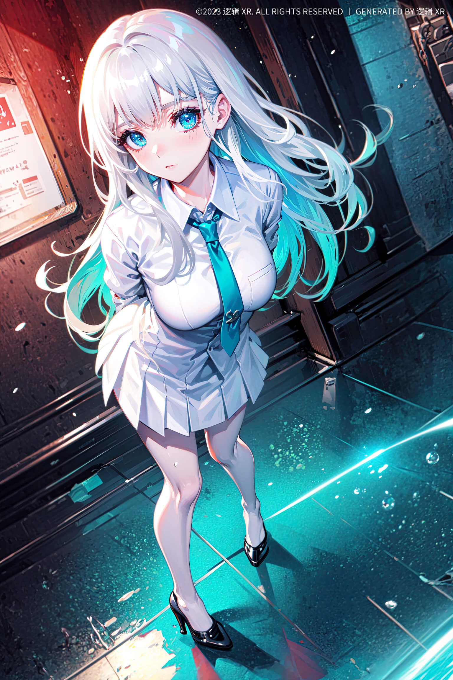 少女插画手机壁纸 动漫黑丝1080p