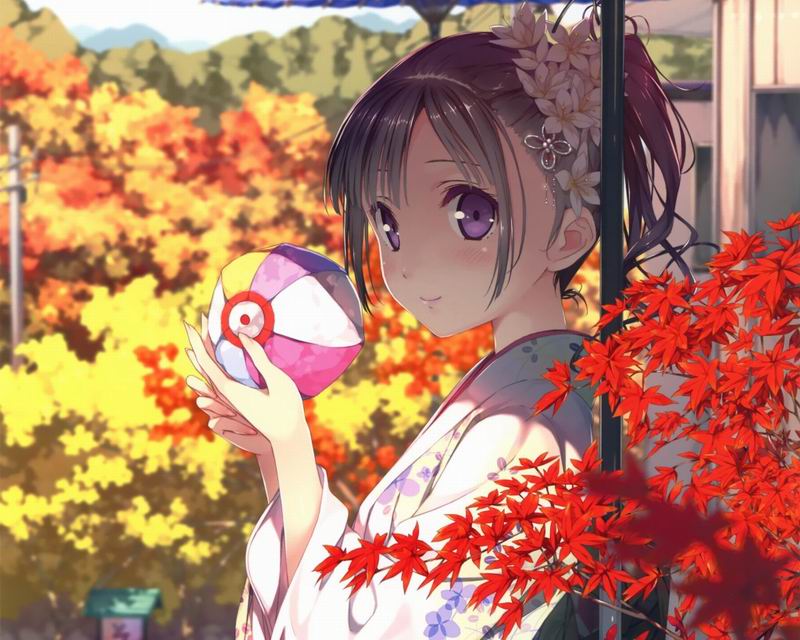 花样美少女 桌面壁纸 调皮可爱