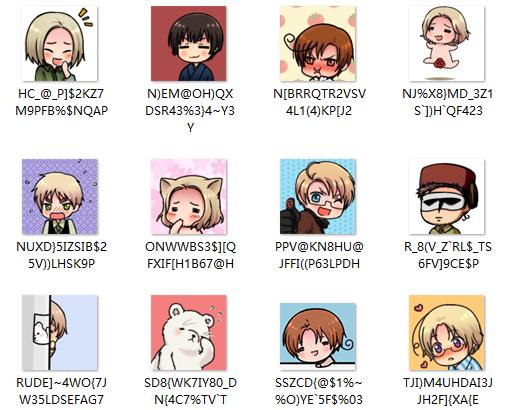 黑塔利亚 QQ表情 超级萌!