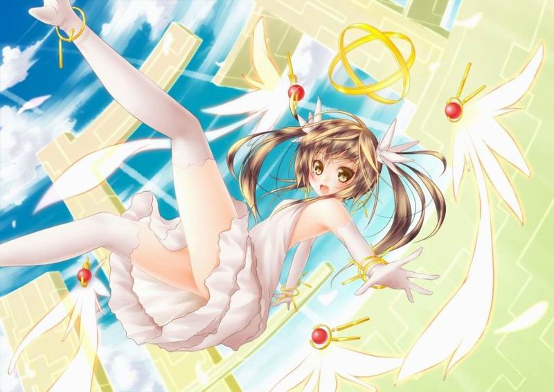 微笑女孩 桌面壁纸 花儿围绕