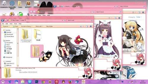 猫耳少女 win7主题