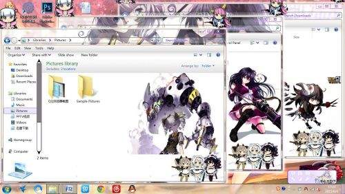 崩坏学园2 win7主题 妹纸等你哦