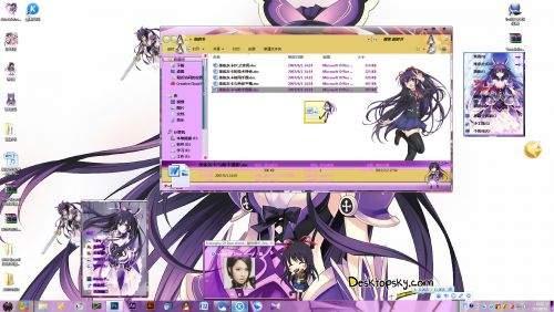 约会大作战 win7主题夜刀神十香