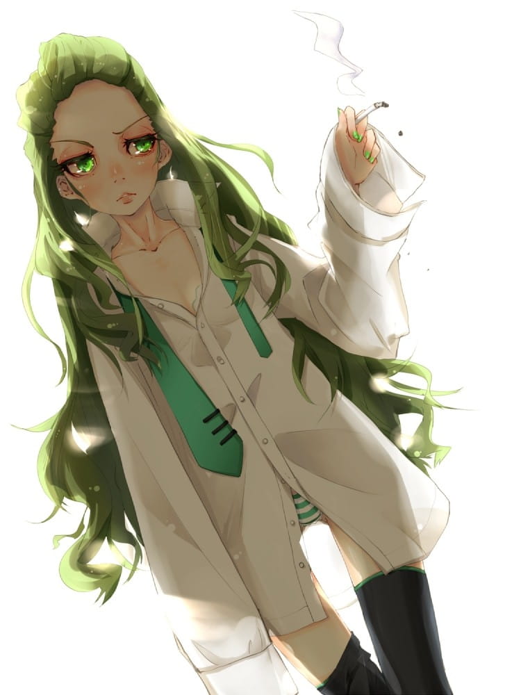 吸烟的少女 手机壁纸