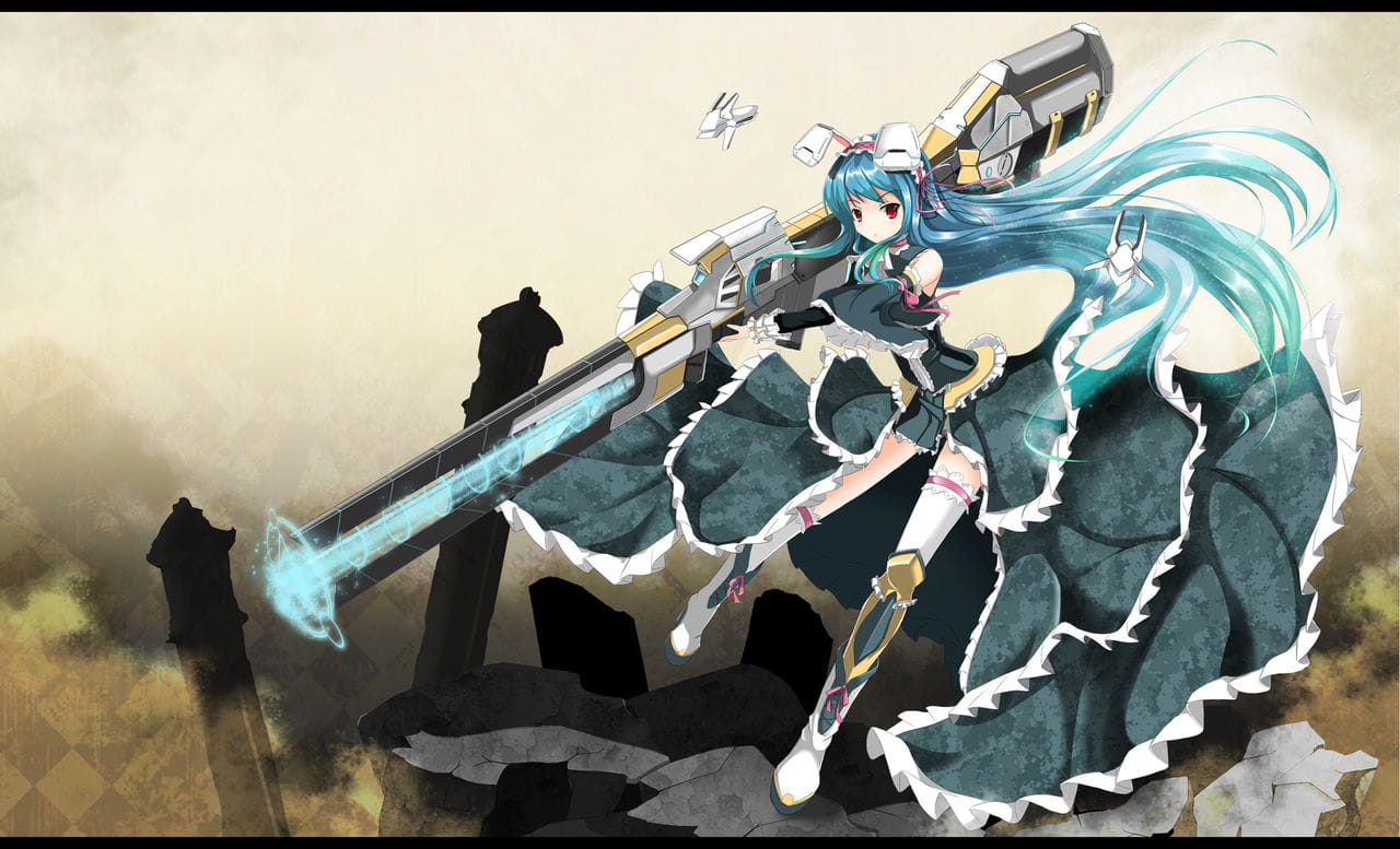 战斗性武器娘 桌面壁纸 帅气十足