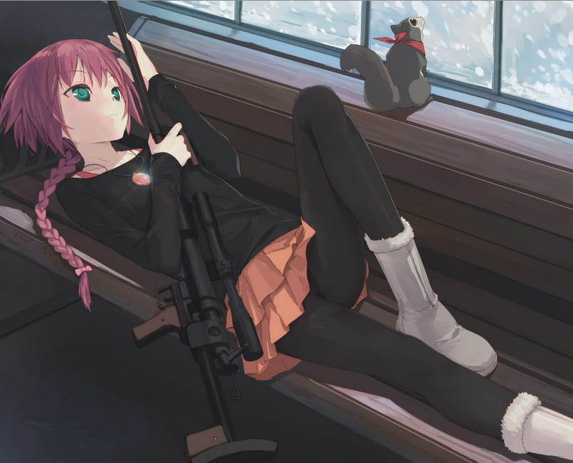 战斗性武器娘 桌面壁纸 帅气十足