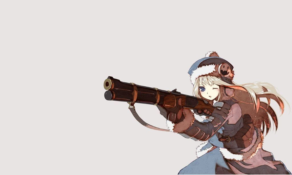 战斗性武器娘 桌面壁纸 帅气十足