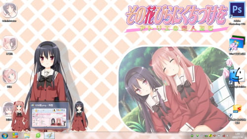 百合游戏花吻在上 win7主题