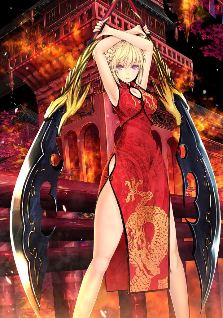 性感的中国风旗袍 手机壁纸