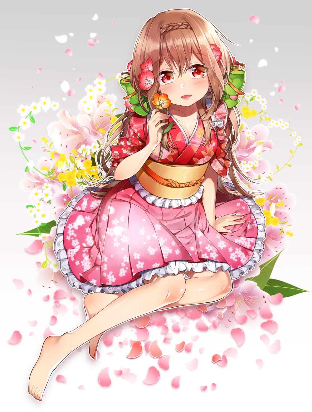 和服少女 手机壁纸 娇俏可爱