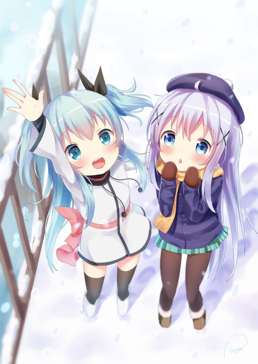 被俯视的少女 手机壁纸