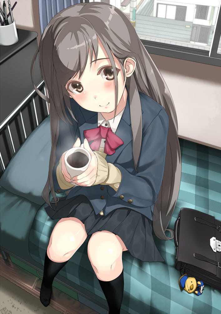 学生制服美少女 手机壁纸