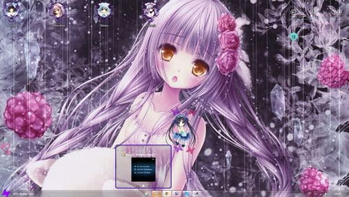 软妹萝莉体 月夜茶会win7电脑主题分享