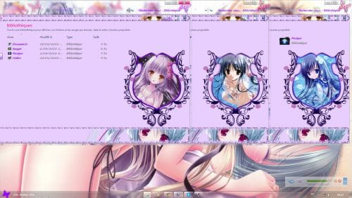 软妹萝莉体 月夜茶会win7电脑主题分享