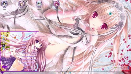 软妹萝莉体 月夜茶会win7电脑主题分享