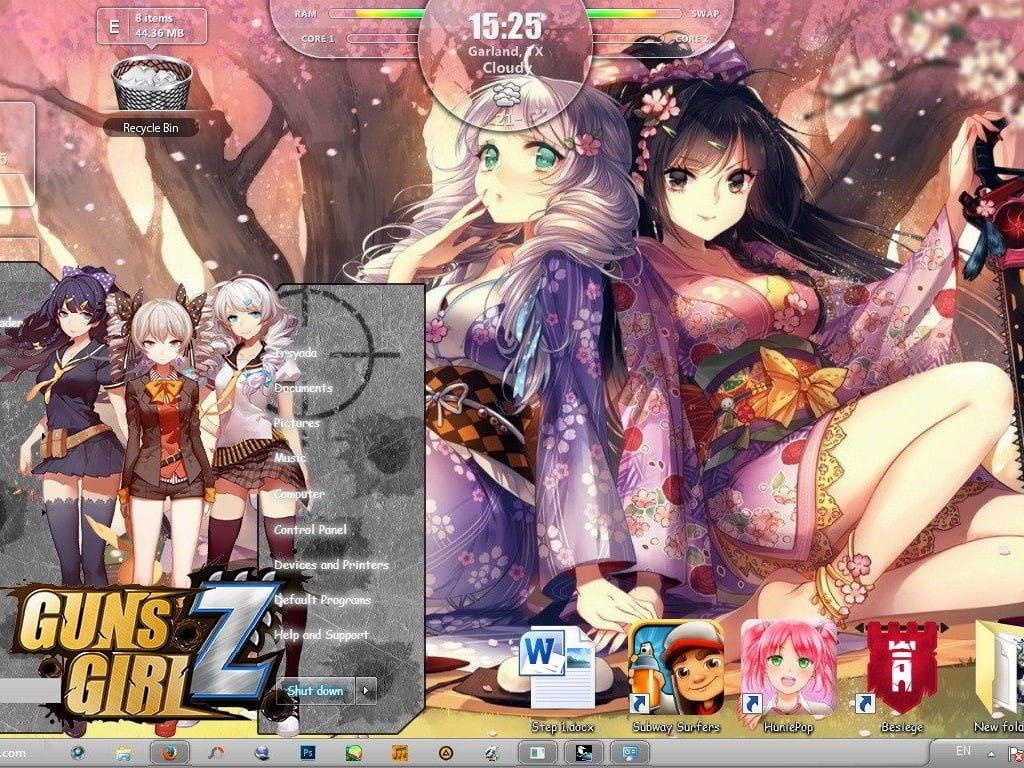 崩坏学园2 win7主题 Gun Girl枪女