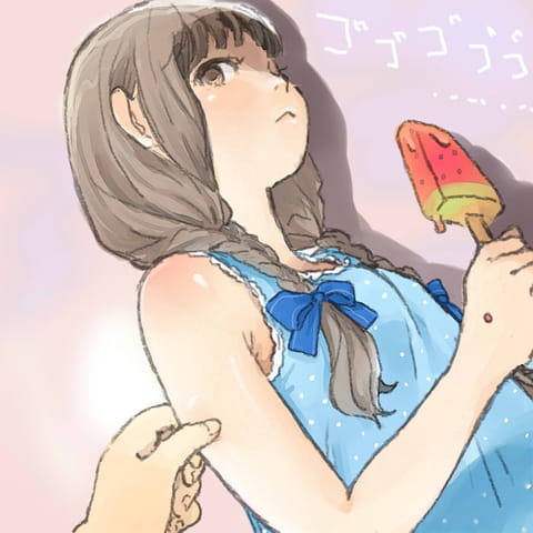 【手机壁纸】夏天一定要吃 西瓜冰棍和美少女更