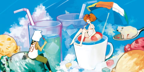 【手机壁纸】夏天一定要吃 西瓜冰棍和美少女更