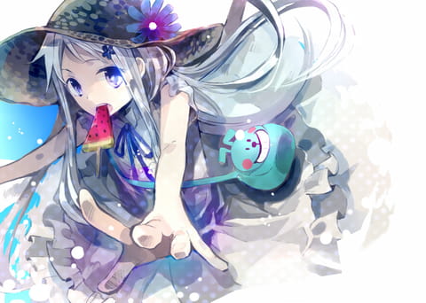 【手机壁纸】夏天一定要吃 西瓜冰棍和美少女更