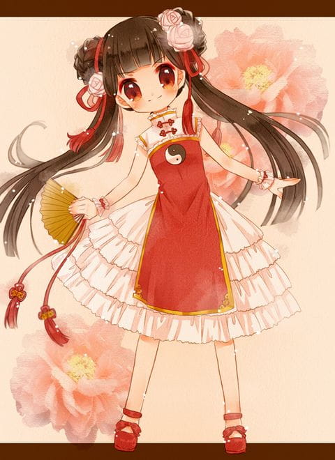 【手机壁纸】旗袍×洛丽塔！中华风洛丽塔美图鉴