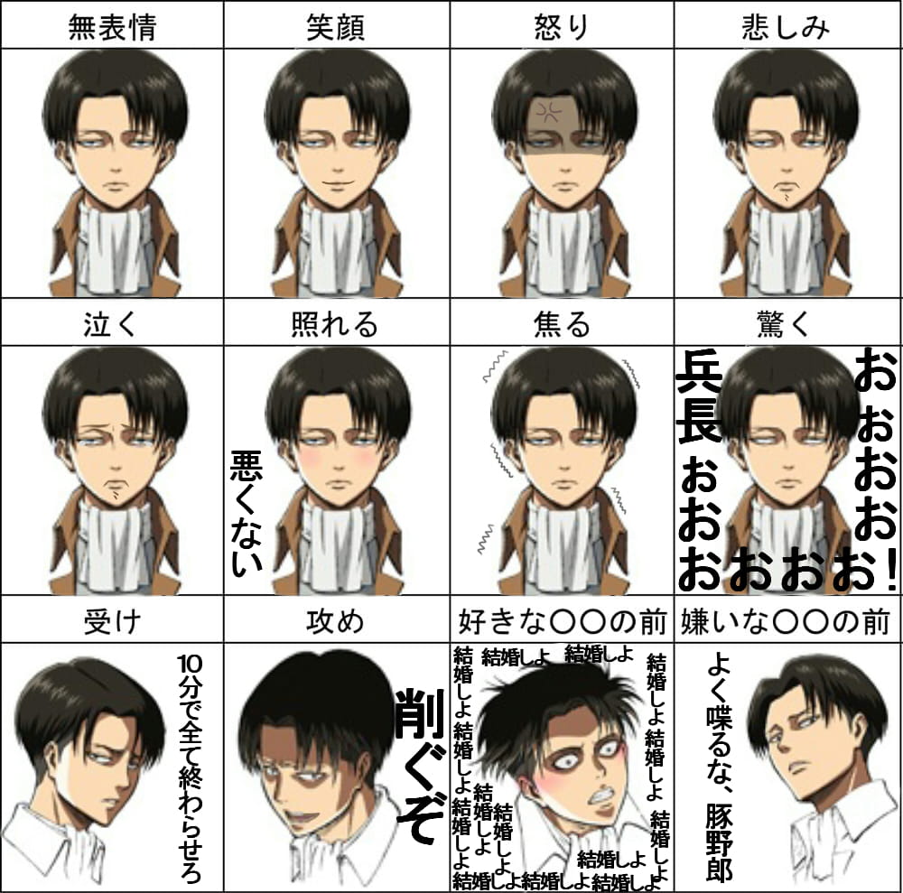 进击的兵长 表情套图