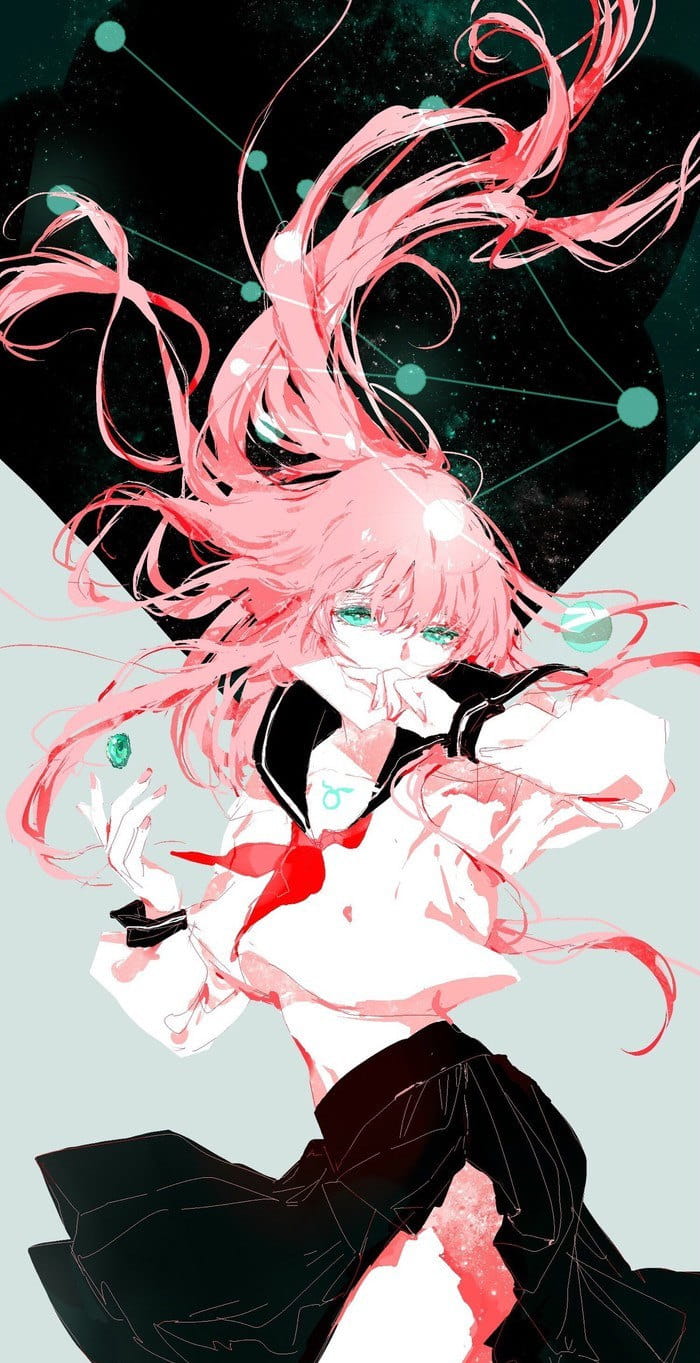 纯手绘！十二星座萌妹子壁纸