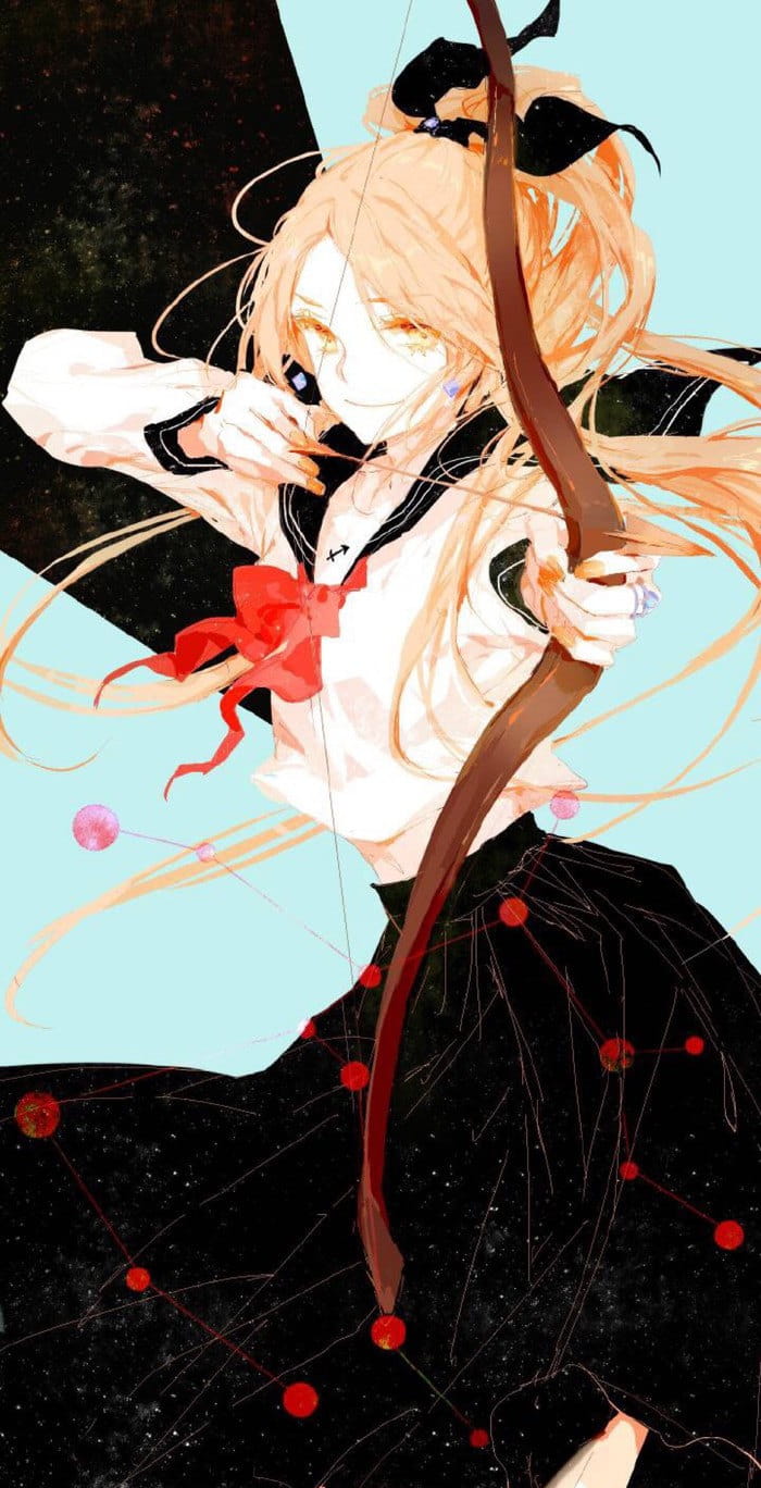 纯手绘！十二星座萌妹子壁纸