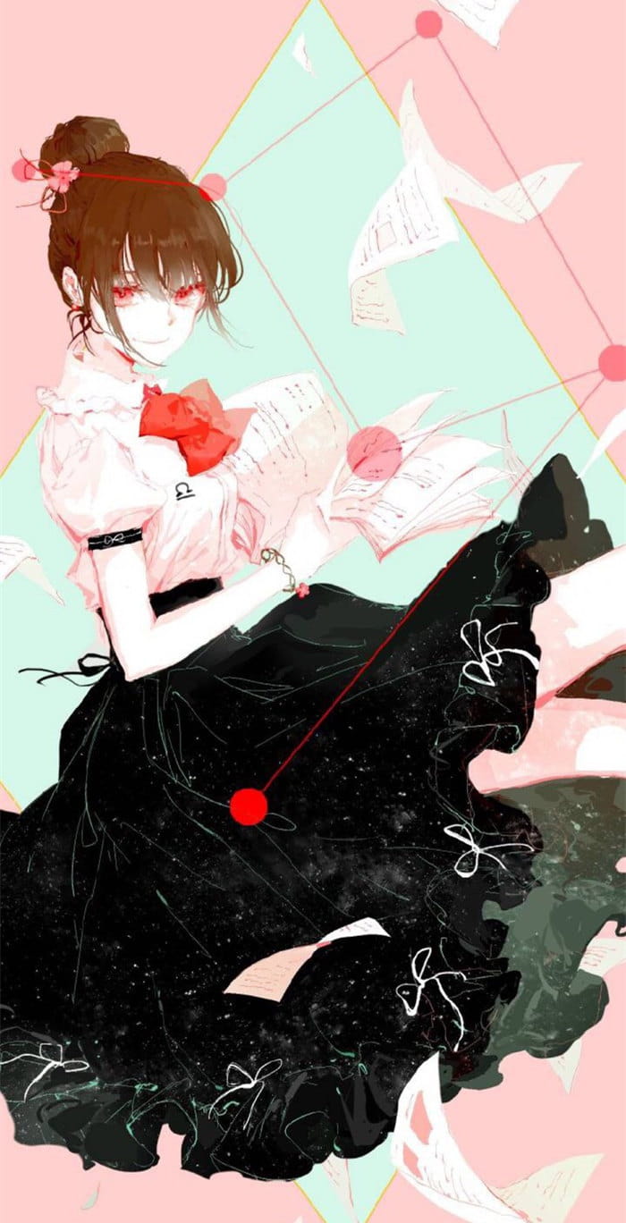 纯手绘！十二星座萌妹子壁纸