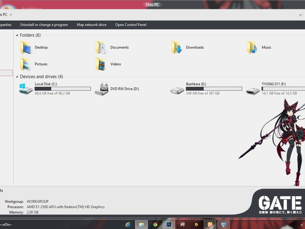 win8-Rory Mercury 死神萝莉主题