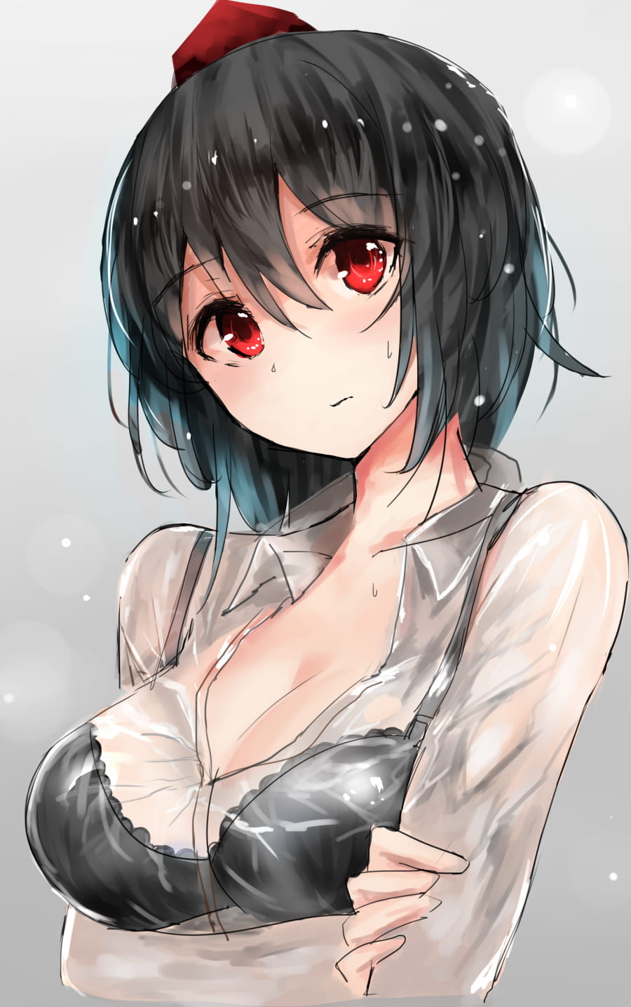 湿透的女孩手机壁纸