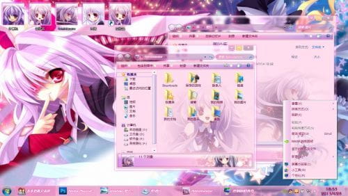 东方 月兔  win7主题