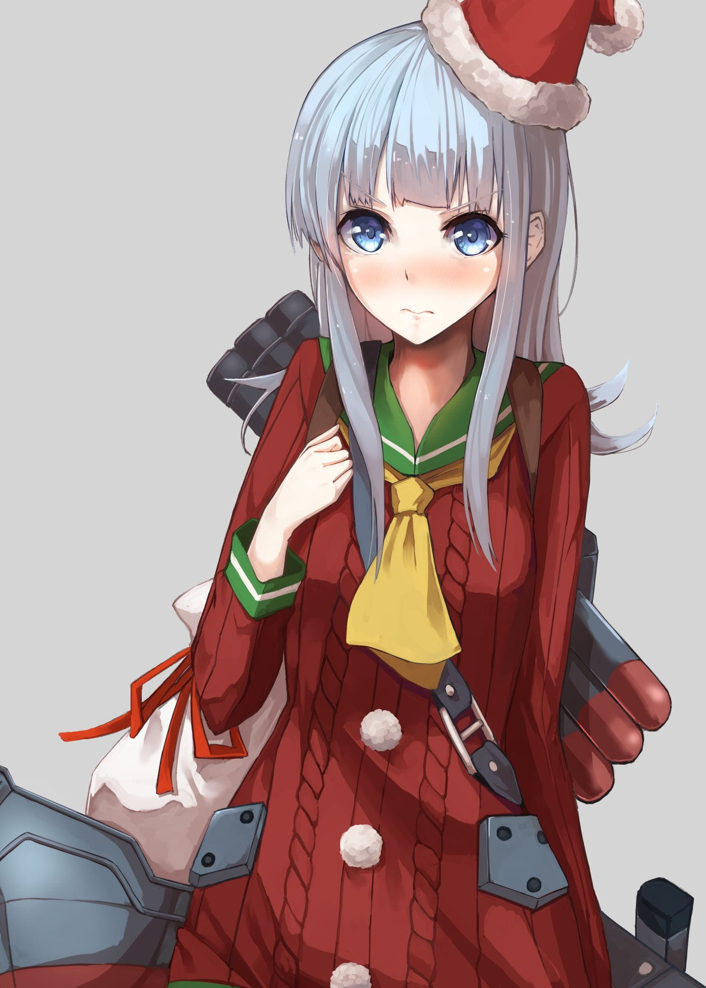 穿着毛衣的少女感觉很温暖 手机壁纸