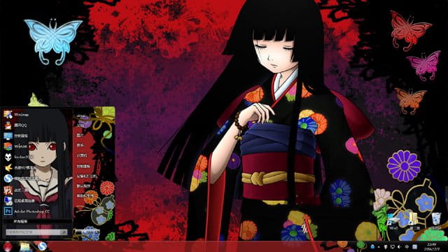 地狱少女 阎魔爱  win8电脑桌面主题