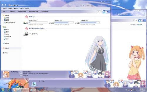 我女友与青梅竹马的惨烈修练场 夏川真凉 Win7主题