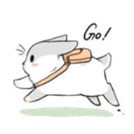 呆萌萌的扒着 灰兔子表情包