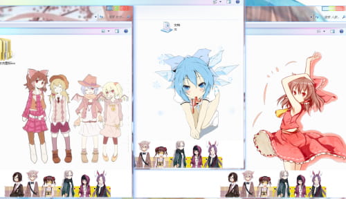 东方project  博丽灵梦 win7电脑主题