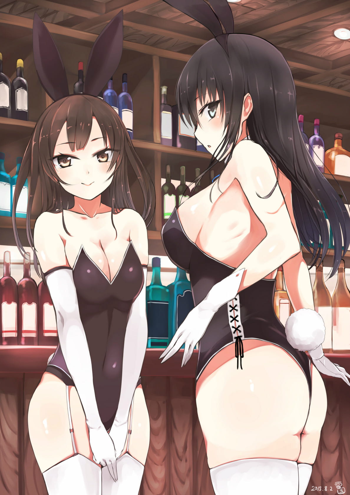 兔女郎女仆装少女 性感手机壁纸