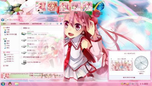 初音未来 樱初音 win7电脑主题