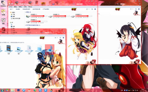 【win7主题】high school D×D win7主题 没肉的主题简直