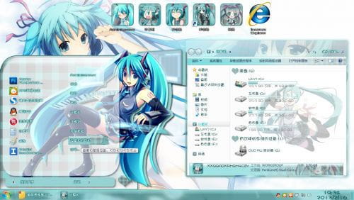 miku初音ミク win7电脑主题