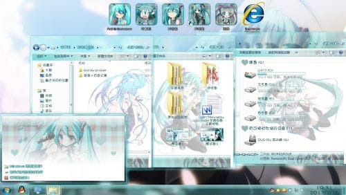miku初音ミク win7电脑主题