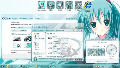 miku初音ミク win7电脑主题