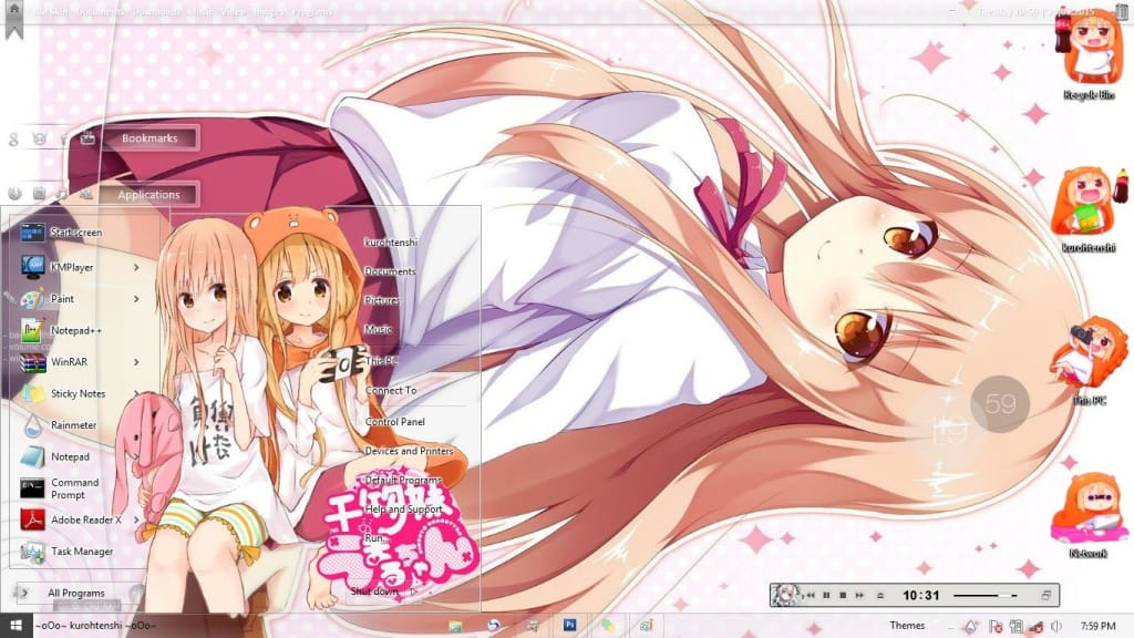 干物妹!小埋 win8电脑主题